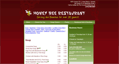 Desktop Screenshot of honeybeerestaurant.com