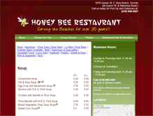 Tablet Screenshot of honeybeerestaurant.com